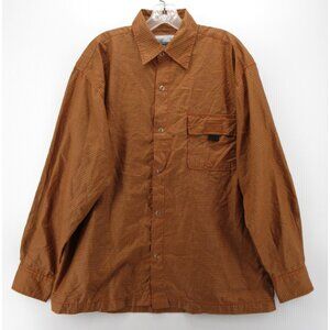 VINTAGE No Fear Shirt Medium Rust Snap Up Plaid Streetwear Skater Y2K